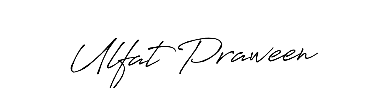You can use this online signature creator to create a handwritten signature for the name Ulfat Praween. This is the best online autograph maker. Ulfat Praween signature style 7 images and pictures png