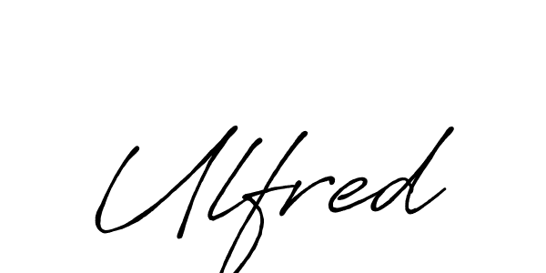 How to make Ulfred name signature. Use Antro_Vectra_Bolder style for creating short signs online. This is the latest handwritten sign. Ulfred signature style 7 images and pictures png