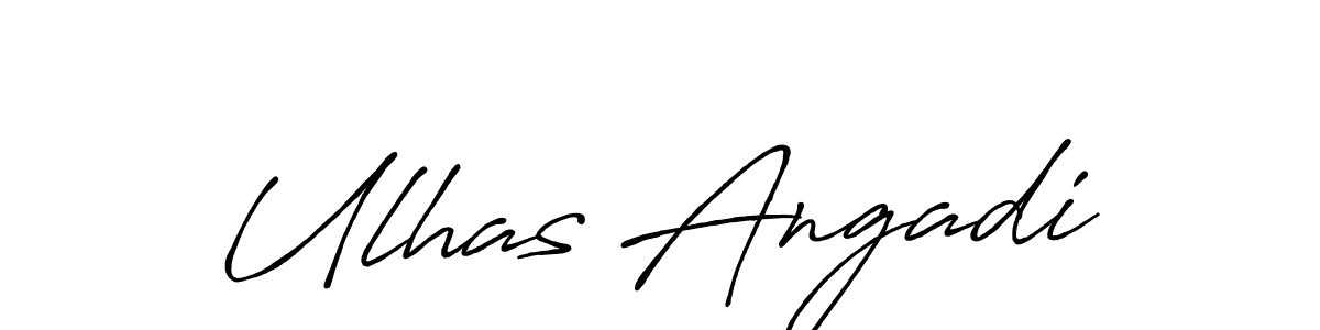 The best way (Antro_Vectra_Bolder) to make a short signature is to pick only two or three words in your name. The name Ulhas Angadi include a total of six letters. For converting this name. Ulhas Angadi signature style 7 images and pictures png