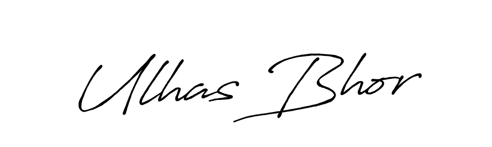 How to make Ulhas Bhor name signature. Use Antro_Vectra_Bolder style for creating short signs online. This is the latest handwritten sign. Ulhas Bhor signature style 7 images and pictures png