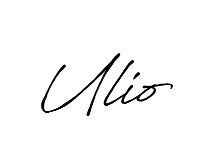 The best way (Antro_Vectra_Bolder) to make a short signature is to pick only two or three words in your name. The name Ulio include a total of six letters. For converting this name. Ulio signature style 7 images and pictures png