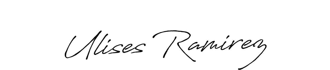 Create a beautiful signature design for name Ulises Ramirez. With this signature (Antro_Vectra_Bolder) fonts, you can make a handwritten signature for free. Ulises Ramirez signature style 7 images and pictures png
