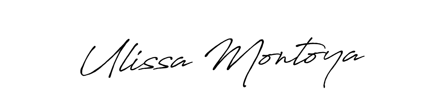 Ulissa Montoya stylish signature style. Best Handwritten Sign (Antro_Vectra_Bolder) for my name. Handwritten Signature Collection Ideas for my name Ulissa Montoya. Ulissa Montoya signature style 7 images and pictures png
