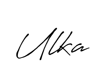 Make a beautiful signature design for name Ulka. With this signature (Antro_Vectra_Bolder) style, you can create a handwritten signature for free. Ulka signature style 7 images and pictures png
