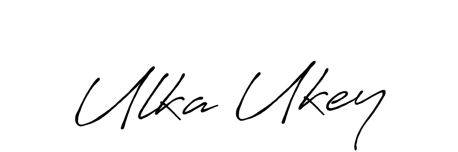 Create a beautiful signature design for name Ulka Ukey. With this signature (Antro_Vectra_Bolder) fonts, you can make a handwritten signature for free. Ulka Ukey signature style 7 images and pictures png