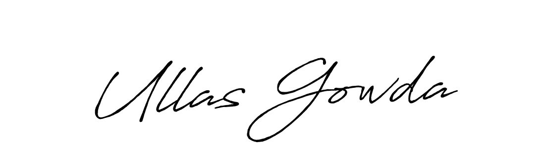 Antro_Vectra_Bolder is a professional signature style that is perfect for those who want to add a touch of class to their signature. It is also a great choice for those who want to make their signature more unique. Get Ullas Gowda name to fancy signature for free. Ullas Gowda signature style 7 images and pictures png