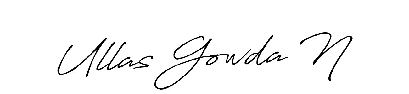 Make a beautiful signature design for name Ullas Gowda N. Use this online signature maker to create a handwritten signature for free. Ullas Gowda N signature style 7 images and pictures png