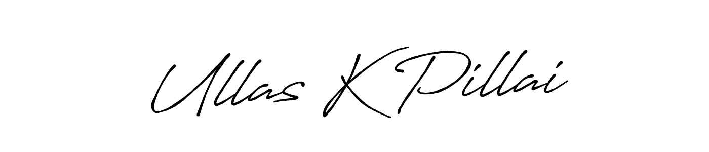 Also You can easily find your signature by using the search form. We will create Ullas K Pillai name handwritten signature images for you free of cost using Antro_Vectra_Bolder sign style. Ullas K Pillai signature style 7 images and pictures png
