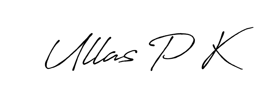 Use a signature maker to create a handwritten signature online. With this signature software, you can design (Antro_Vectra_Bolder) your own signature for name Ullas P K. Ullas P K signature style 7 images and pictures png