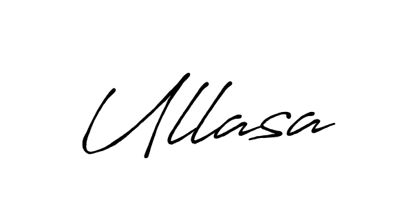 How to make Ullasa name signature. Use Antro_Vectra_Bolder style for creating short signs online. This is the latest handwritten sign. Ullasa signature style 7 images and pictures png