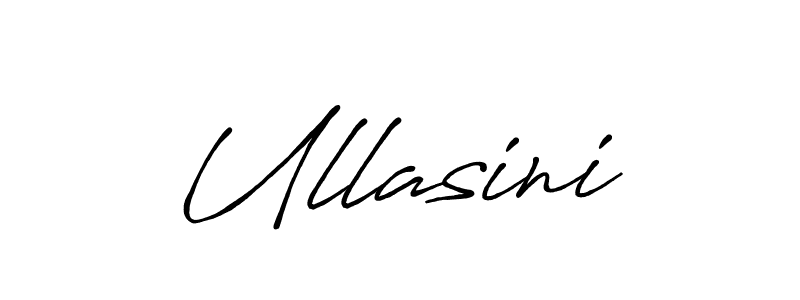 How to make Ullasini name signature. Use Antro_Vectra_Bolder style for creating short signs online. This is the latest handwritten sign. Ullasini signature style 7 images and pictures png