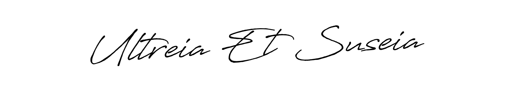 The best way (Antro_Vectra_Bolder) to make a short signature is to pick only two or three words in your name. The name Ultreia Et Suseia include a total of six letters. For converting this name. Ultreia Et Suseia signature style 7 images and pictures png