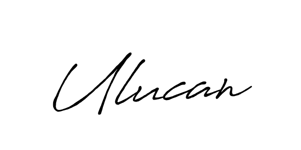 Use a signature maker to create a handwritten signature online. With this signature software, you can design (Antro_Vectra_Bolder) your own signature for name Ulucan. Ulucan signature style 7 images and pictures png