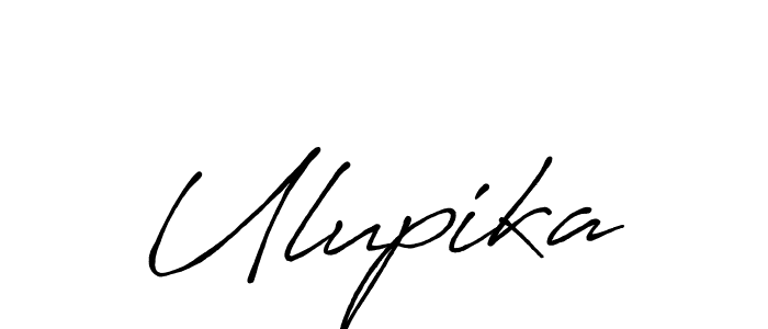 Similarly Antro_Vectra_Bolder is the best handwritten signature design. Signature creator online .You can use it as an online autograph creator for name Ulupika. Ulupika signature style 7 images and pictures png
