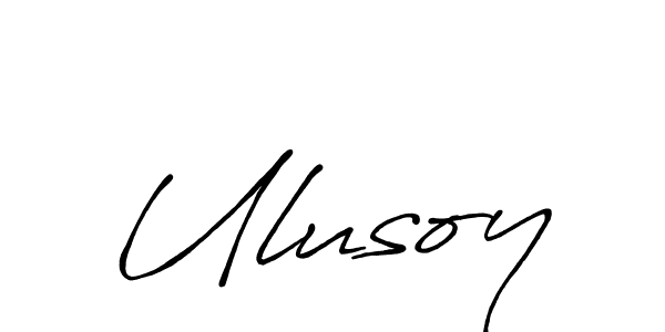 How to make Ulusoy signature? Antro_Vectra_Bolder is a professional autograph style. Create handwritten signature for Ulusoy name. Ulusoy signature style 7 images and pictures png