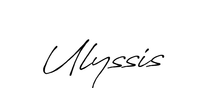 Make a beautiful signature design for name Ulyssis. With this signature (Antro_Vectra_Bolder) style, you can create a handwritten signature for free. Ulyssis signature style 7 images and pictures png