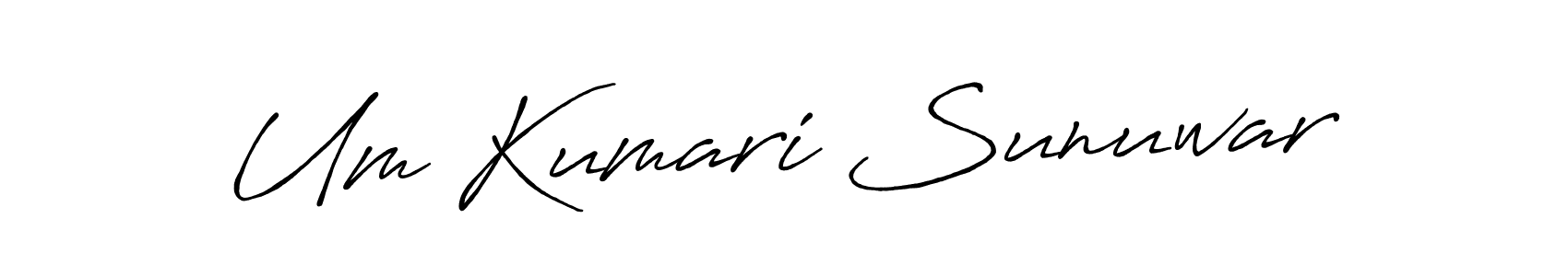 Antro_Vectra_Bolder is a professional signature style that is perfect for those who want to add a touch of class to their signature. It is also a great choice for those who want to make their signature more unique. Get Um Kumari Sunuwar name to fancy signature for free. Um Kumari Sunuwar signature style 7 images and pictures png