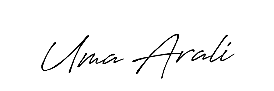 The best way (Antro_Vectra_Bolder) to make a short signature is to pick only two or three words in your name. The name Uma Arali include a total of six letters. For converting this name. Uma Arali signature style 7 images and pictures png