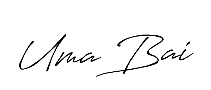 Design your own signature with our free online signature maker. With this signature software, you can create a handwritten (Antro_Vectra_Bolder) signature for name Uma Bai. Uma Bai signature style 7 images and pictures png