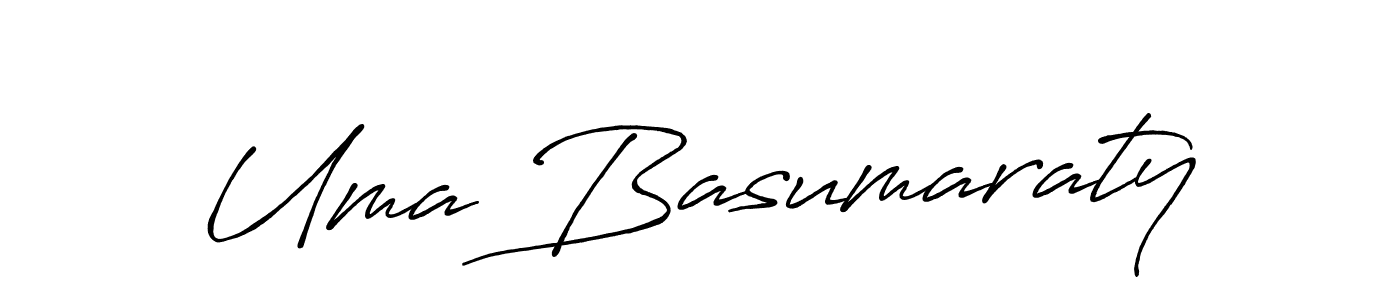 Use a signature maker to create a handwritten signature online. With this signature software, you can design (Antro_Vectra_Bolder) your own signature for name Uma Basumaraty. Uma Basumaraty signature style 7 images and pictures png