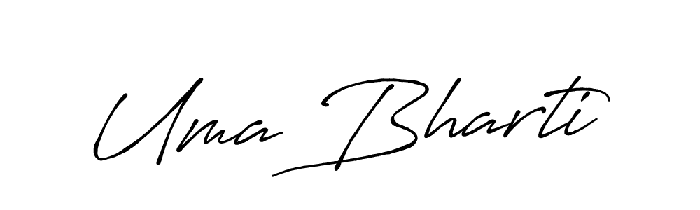 Create a beautiful signature design for name Uma Bharti. With this signature (Antro_Vectra_Bolder) fonts, you can make a handwritten signature for free. Uma Bharti signature style 7 images and pictures png