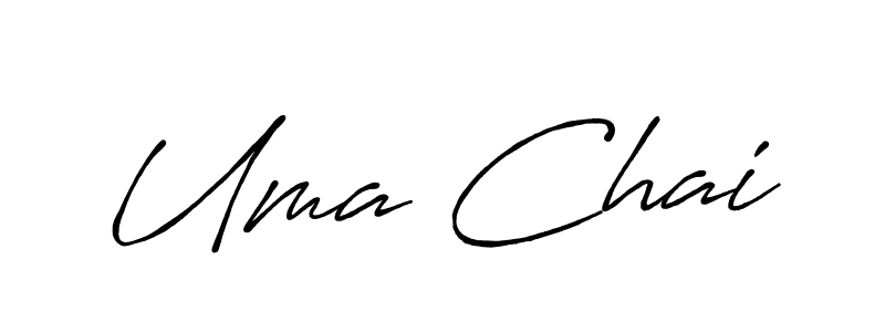 Similarly Antro_Vectra_Bolder is the best handwritten signature design. Signature creator online .You can use it as an online autograph creator for name Uma Chai. Uma Chai signature style 7 images and pictures png