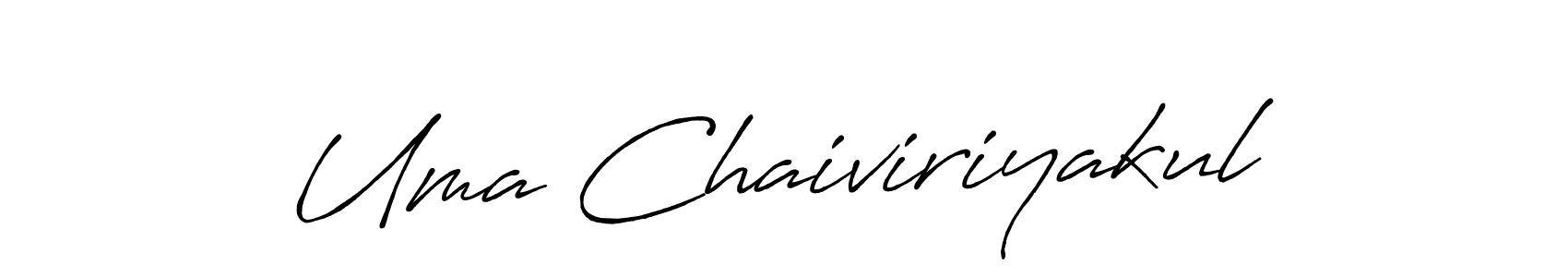 The best way (Antro_Vectra_Bolder) to make a short signature is to pick only two or three words in your name. The name Uma Chaiviriyakul include a total of six letters. For converting this name. Uma Chaiviriyakul signature style 7 images and pictures png