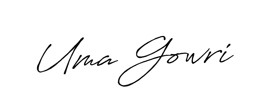 How to make Uma Gowri signature? Antro_Vectra_Bolder is a professional autograph style. Create handwritten signature for Uma Gowri name. Uma Gowri signature style 7 images and pictures png