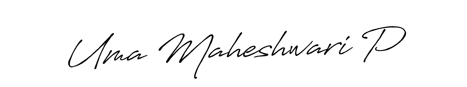 Antro_Vectra_Bolder is a professional signature style that is perfect for those who want to add a touch of class to their signature. It is also a great choice for those who want to make their signature more unique. Get Uma Maheshwari P name to fancy signature for free. Uma Maheshwari P signature style 7 images and pictures png
