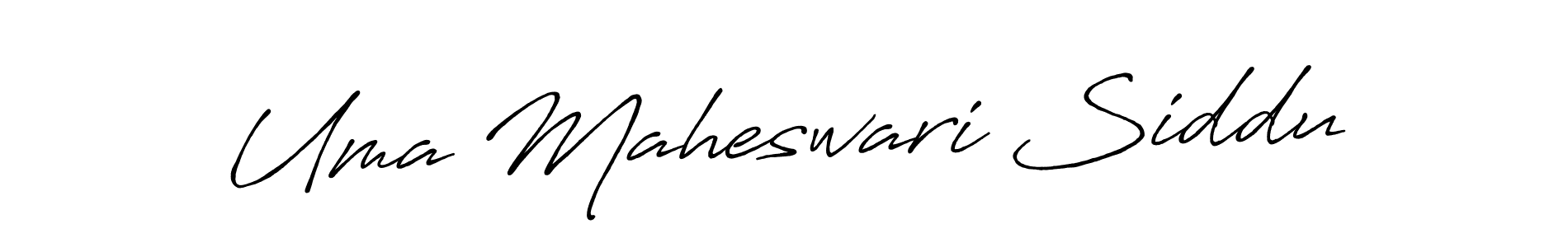 Make a beautiful signature design for name Uma Maheswari Siddu. With this signature (Antro_Vectra_Bolder) style, you can create a handwritten signature for free. Uma Maheswari Siddu signature style 7 images and pictures png