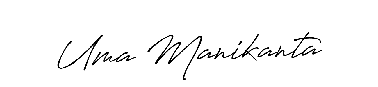 Create a beautiful signature design for name Uma Manikanta. With this signature (Antro_Vectra_Bolder) fonts, you can make a handwritten signature for free. Uma Manikanta signature style 7 images and pictures png