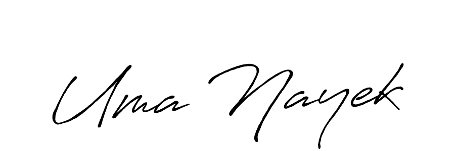 Create a beautiful signature design for name Uma Nayek. With this signature (Antro_Vectra_Bolder) fonts, you can make a handwritten signature for free. Uma Nayek signature style 7 images and pictures png