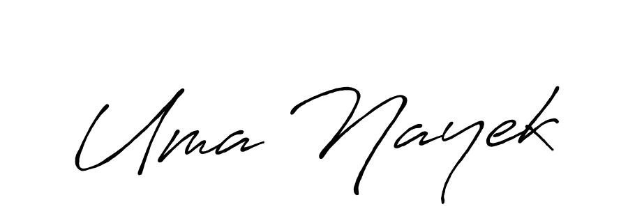 Create a beautiful signature design for name Uma Nayek. With this signature (Antro_Vectra_Bolder) fonts, you can make a handwritten signature for free. Uma Nayek signature style 7 images and pictures png