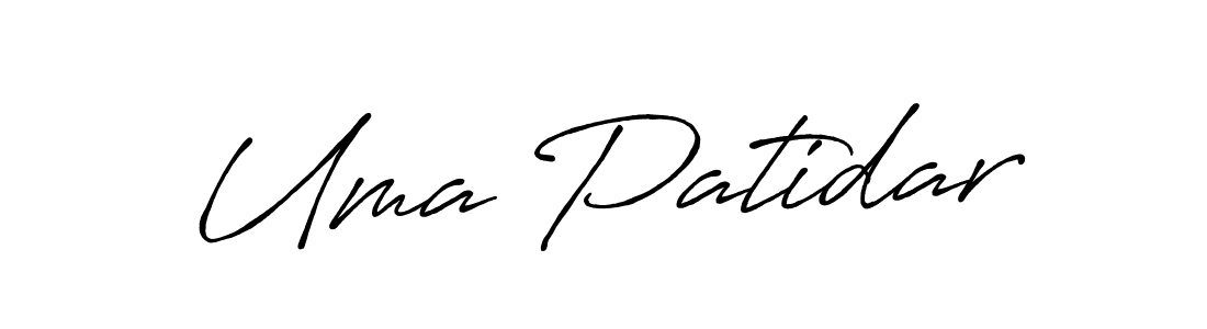 Design your own signature with our free online signature maker. With this signature software, you can create a handwritten (Antro_Vectra_Bolder) signature for name Uma Patidar. Uma Patidar signature style 7 images and pictures png