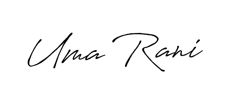 How to make Uma Rani name signature. Use Antro_Vectra_Bolder style for creating short signs online. This is the latest handwritten sign. Uma Rani signature style 7 images and pictures png