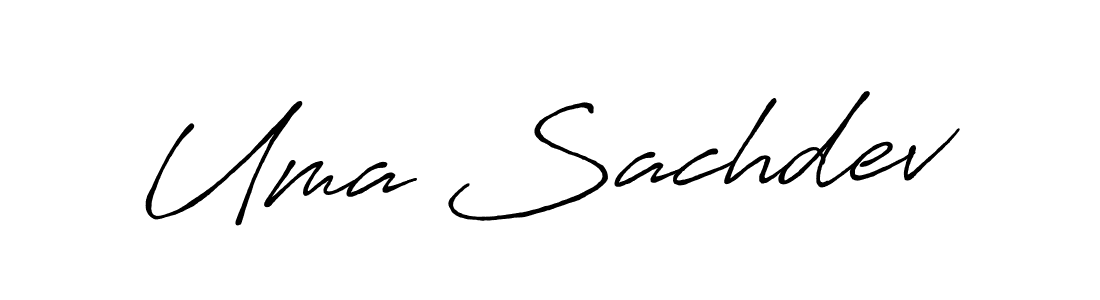 Make a beautiful signature design for name Uma Sachdev. With this signature (Antro_Vectra_Bolder) style, you can create a handwritten signature for free. Uma Sachdev signature style 7 images and pictures png