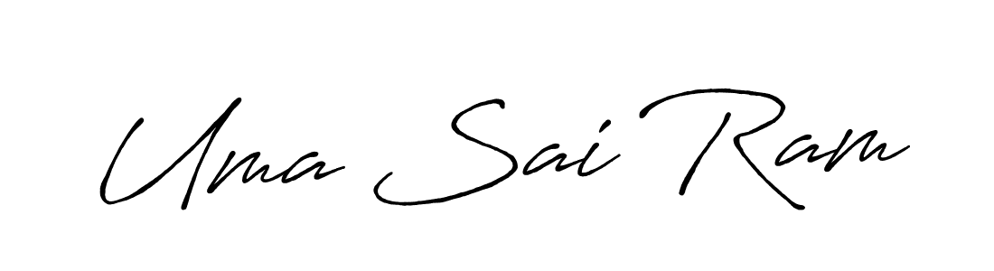 This is the best signature style for the Uma Sai Ram name. Also you like these signature font (Antro_Vectra_Bolder). Mix name signature. Uma Sai Ram signature style 7 images and pictures png