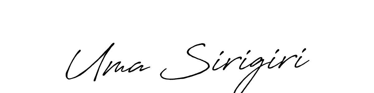 Once you've used our free online signature maker to create your best signature Antro_Vectra_Bolder style, it's time to enjoy all of the benefits that Uma Sirigiri name signing documents. Uma Sirigiri signature style 7 images and pictures png