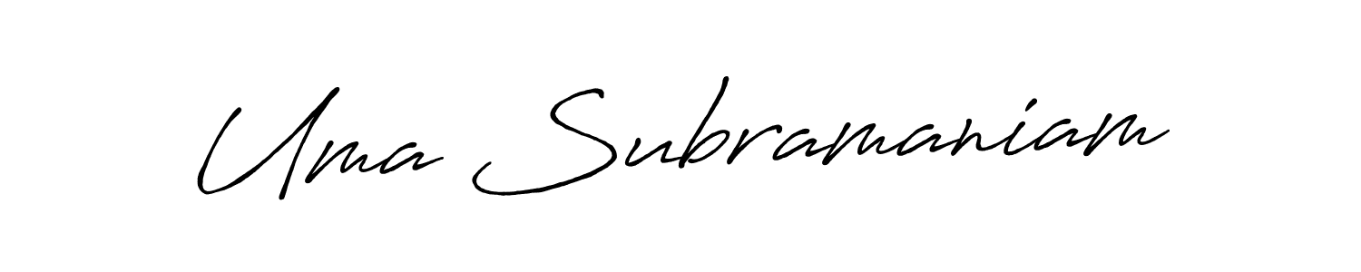 Also we have Uma Subramaniam name is the best signature style. Create professional handwritten signature collection using Antro_Vectra_Bolder autograph style. Uma Subramaniam signature style 7 images and pictures png