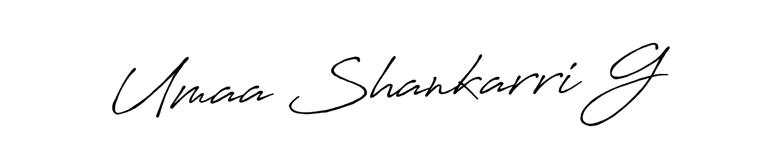 Design your own signature with our free online signature maker. With this signature software, you can create a handwritten (Antro_Vectra_Bolder) signature for name Umaa Shankarri G. Umaa Shankarri G signature style 7 images and pictures png