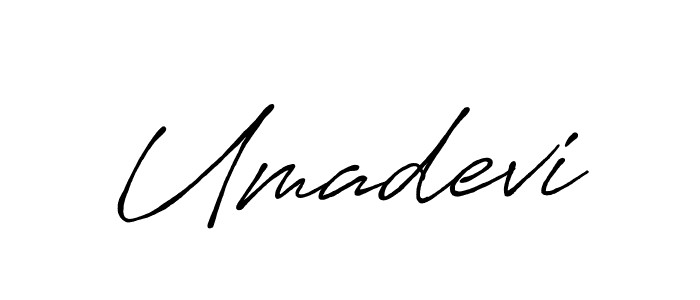 Create a beautiful signature design for name Umadevi. With this signature (Antro_Vectra_Bolder) fonts, you can make a handwritten signature for free. Umadevi signature style 7 images and pictures png