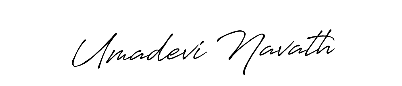 Use a signature maker to create a handwritten signature online. With this signature software, you can design (Antro_Vectra_Bolder) your own signature for name Umadevi Navath. Umadevi Navath signature style 7 images and pictures png