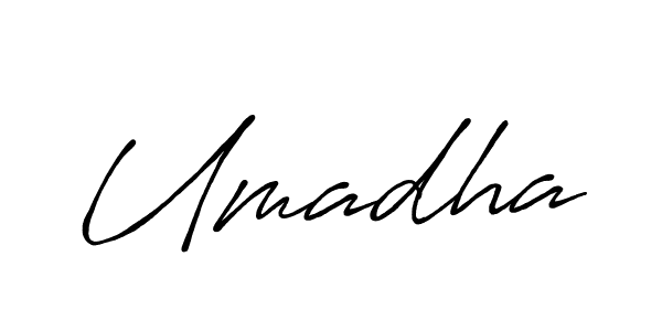 Umadha stylish signature style. Best Handwritten Sign (Antro_Vectra_Bolder) for my name. Handwritten Signature Collection Ideas for my name Umadha. Umadha signature style 7 images and pictures png