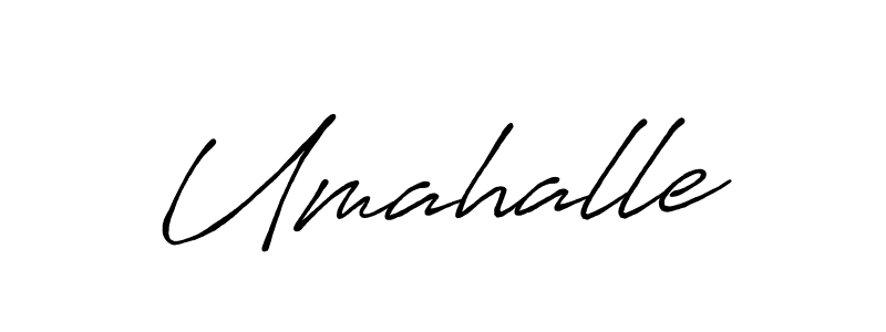 How to make Umahalle signature? Antro_Vectra_Bolder is a professional autograph style. Create handwritten signature for Umahalle name. Umahalle signature style 7 images and pictures png