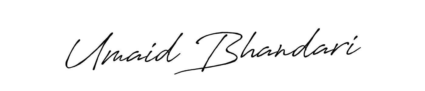 Umaid Bhandari stylish signature style. Best Handwritten Sign (Antro_Vectra_Bolder) for my name. Handwritten Signature Collection Ideas for my name Umaid Bhandari. Umaid Bhandari signature style 7 images and pictures png