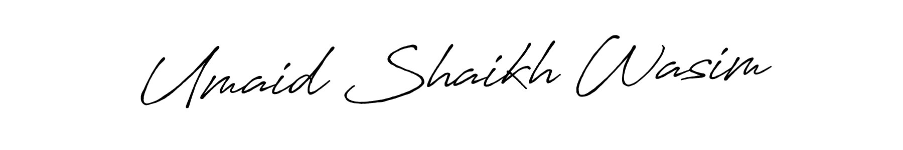 if you are searching for the best signature style for your name Umaid Shaikh Wasim. so please give up your signature search. here we have designed multiple signature styles  using Antro_Vectra_Bolder. Umaid Shaikh Wasim signature style 7 images and pictures png
