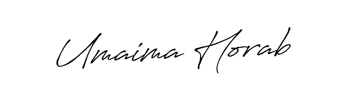 Make a beautiful signature design for name Umaima Horab. With this signature (Antro_Vectra_Bolder) style, you can create a handwritten signature for free. Umaima Horab signature style 7 images and pictures png