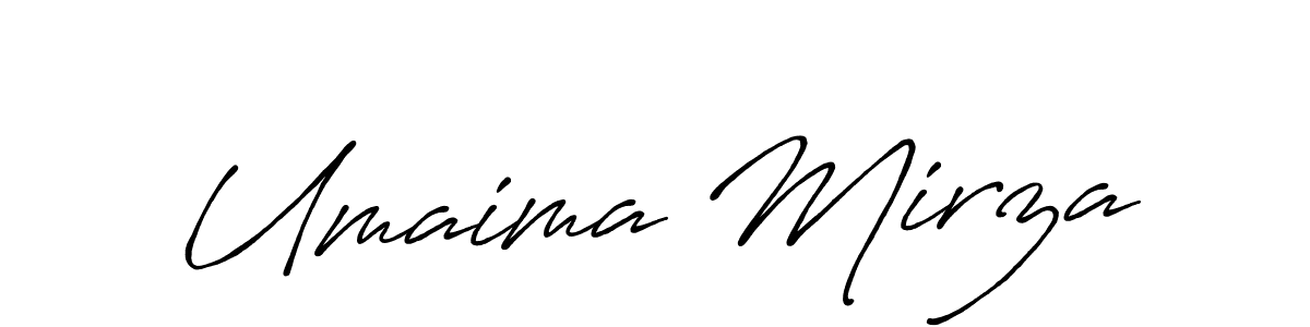 It looks lik you need a new signature style for name Umaima Mirza. Design unique handwritten (Antro_Vectra_Bolder) signature with our free signature maker in just a few clicks. Umaima Mirza signature style 7 images and pictures png