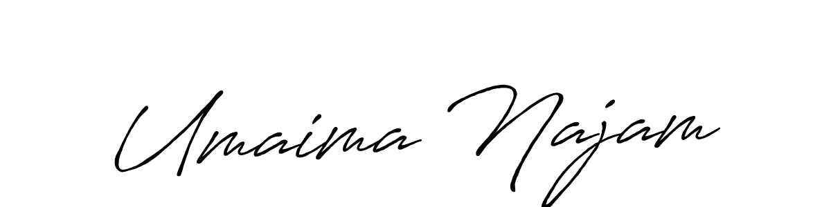 Make a short Umaima Najam signature style. Manage your documents anywhere anytime using Antro_Vectra_Bolder. Create and add eSignatures, submit forms, share and send files easily. Umaima Najam signature style 7 images and pictures png