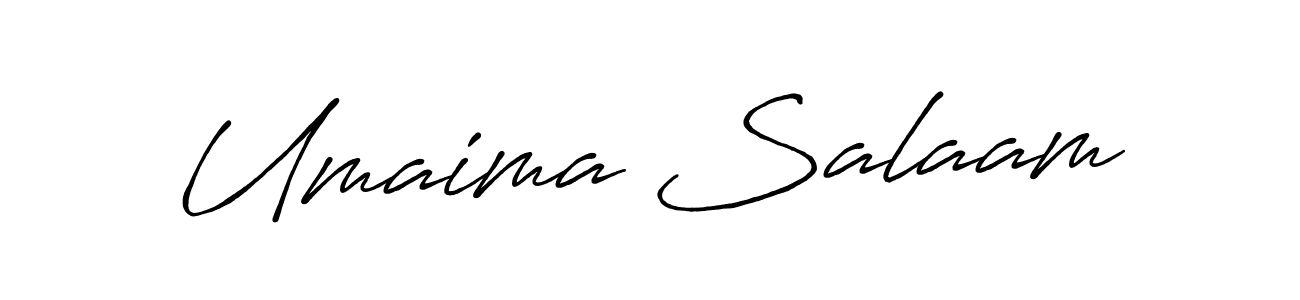 Use a signature maker to create a handwritten signature online. With this signature software, you can design (Antro_Vectra_Bolder) your own signature for name Umaima Salaam. Umaima Salaam signature style 7 images and pictures png